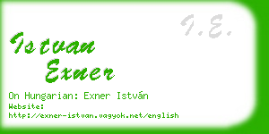 istvan exner business card